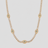 GRISÉ NYC Evil Eye Tennis Necklace in 18k gold plated stainless steel with sparkling evil eye accents.