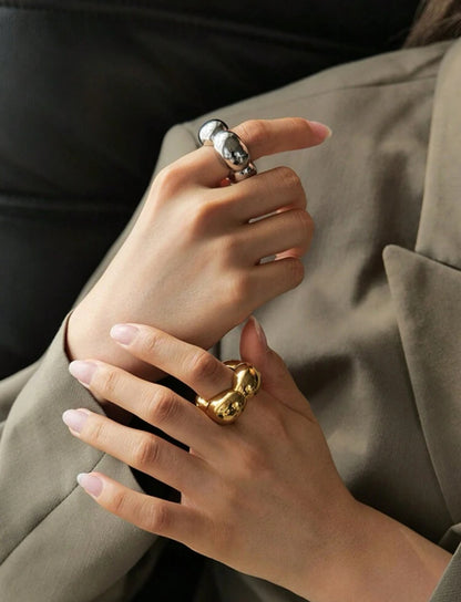 Geometric Bolt 18k Gold Ring - GRISÉ NYC 5