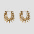GRISÉ NYC gold barbed wire hoop earrings in 18K gold plated stainless steel