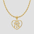 GRISÉ NYC Heart NY Yankees pendant necklace in gold on rope chain.