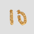 GRISÉ NYC liquid gold hoop earrings in 18k gold plated stainless steel with sculptural molten design