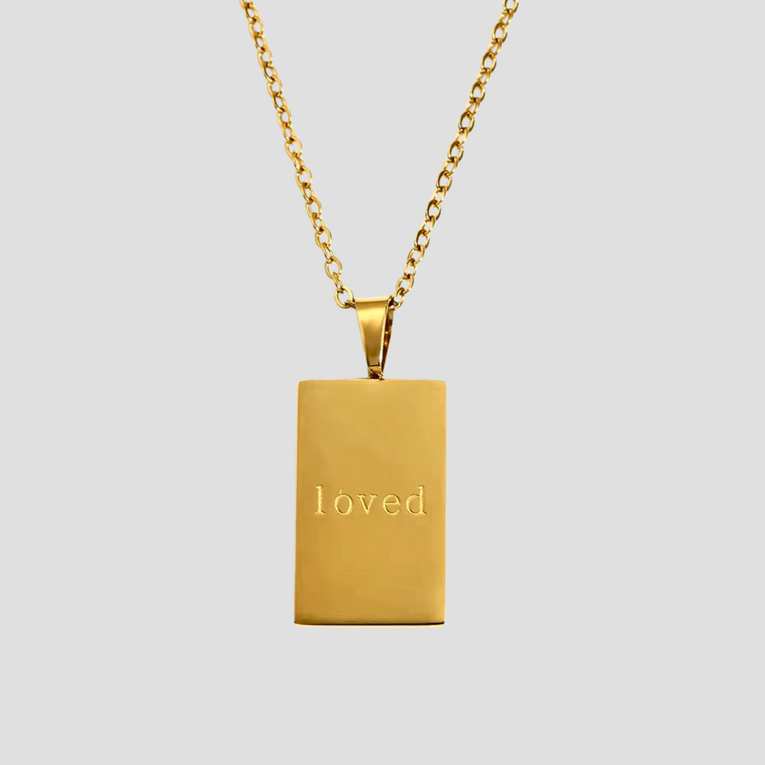 LOVED gold pendant necklace by GRISÉ NYC