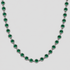 GRISÉ NYC Royal Bezel Gemstone Necklace in emerald green.