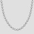 GRISÉ NYC Royal Bezel Gemstone Necklace 2.0 in stainless steel with bezel-set clear cubic zirconia stones.