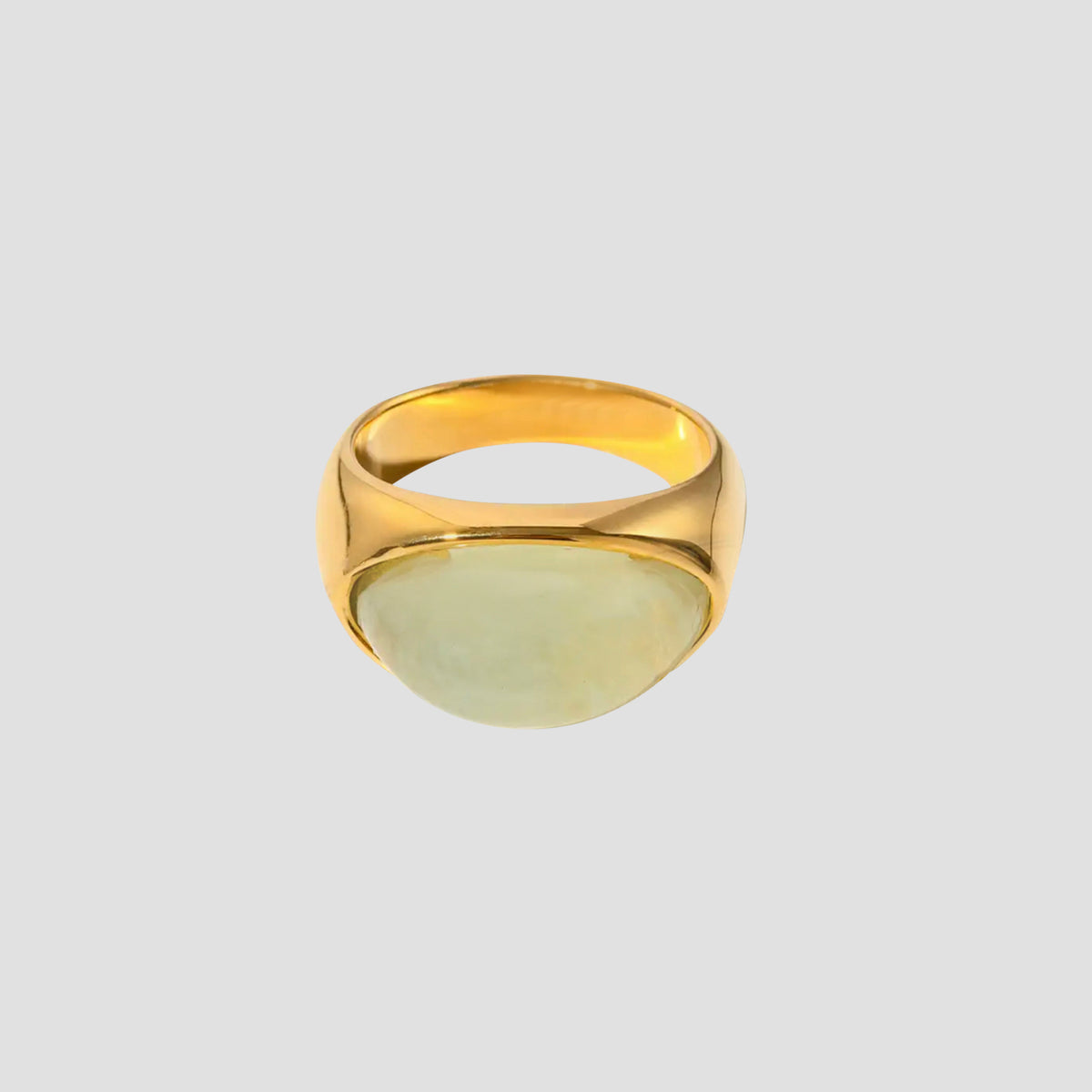Sage Resin Ring in gold by GRISÉ NYC