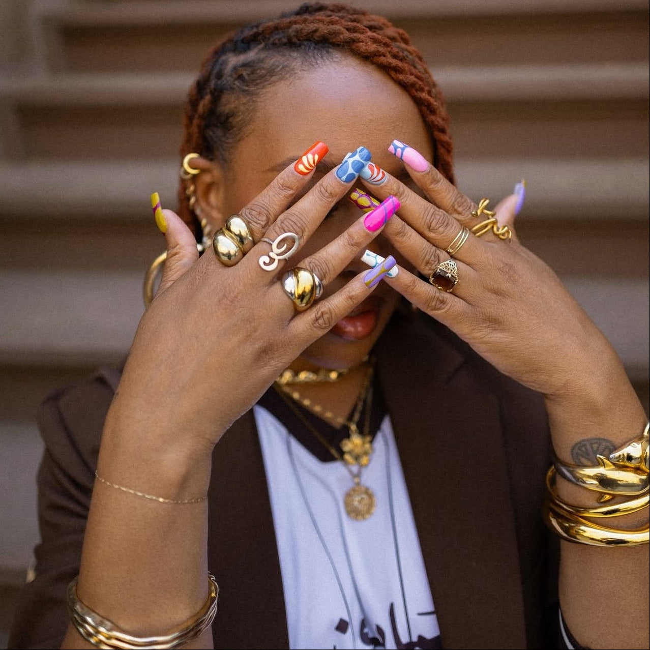 2-Tone XL Bubble 2.0 Ring - GRISÉ NYC 6