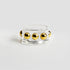 Vintage 5-Ball clear resin ring with gold details by GRISÉ NYC