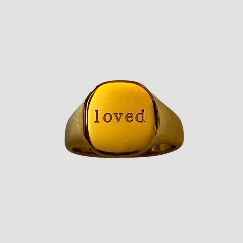 LOVED gold signet ring by GRISÉ NYC