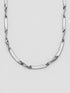 Twisted snake chain stainless steel necklace silver tarnish resistant statement necklace by GRISÉ NYC.