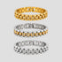 Jubilee Link Rhinestone Bracelet in 18k gold plated, two-tone gold and silver, and stainless steel finishes.