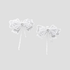 Luxury white bow sneaker accessories with crystal details GRISÉ NYC.