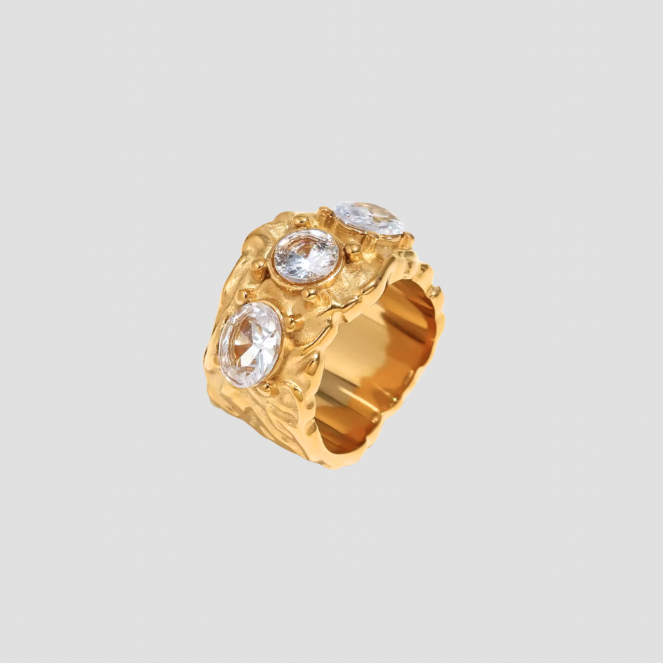 Molten Gemstone 18k Gold Ring - GRISÉ NYC 1
