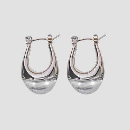 Resin oval teardrop earrings by GRISÉ NYC with stainless steel hardware and sculptural vintage inspired design.
