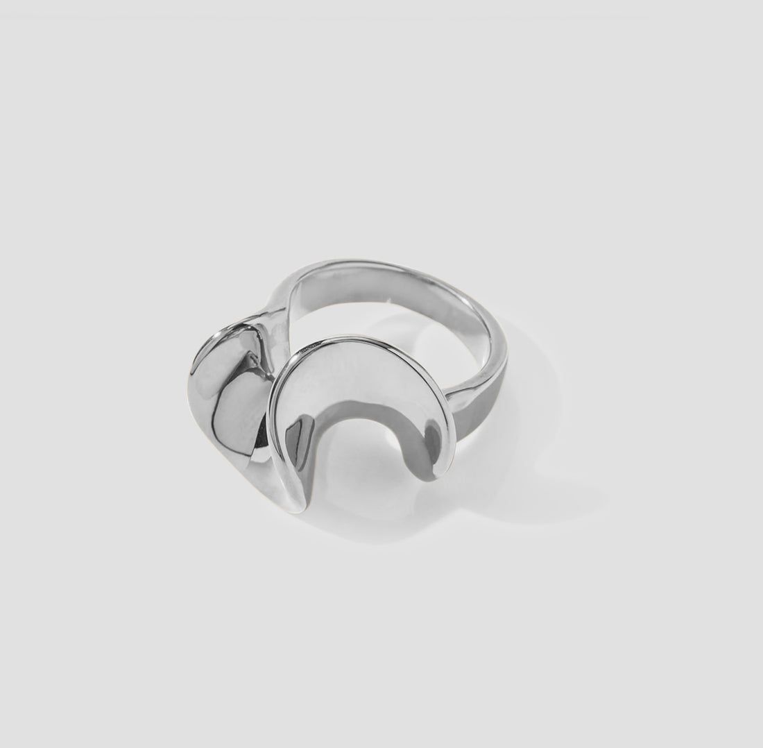 Unico Twisted Silver Ring-grise-nyc.com
