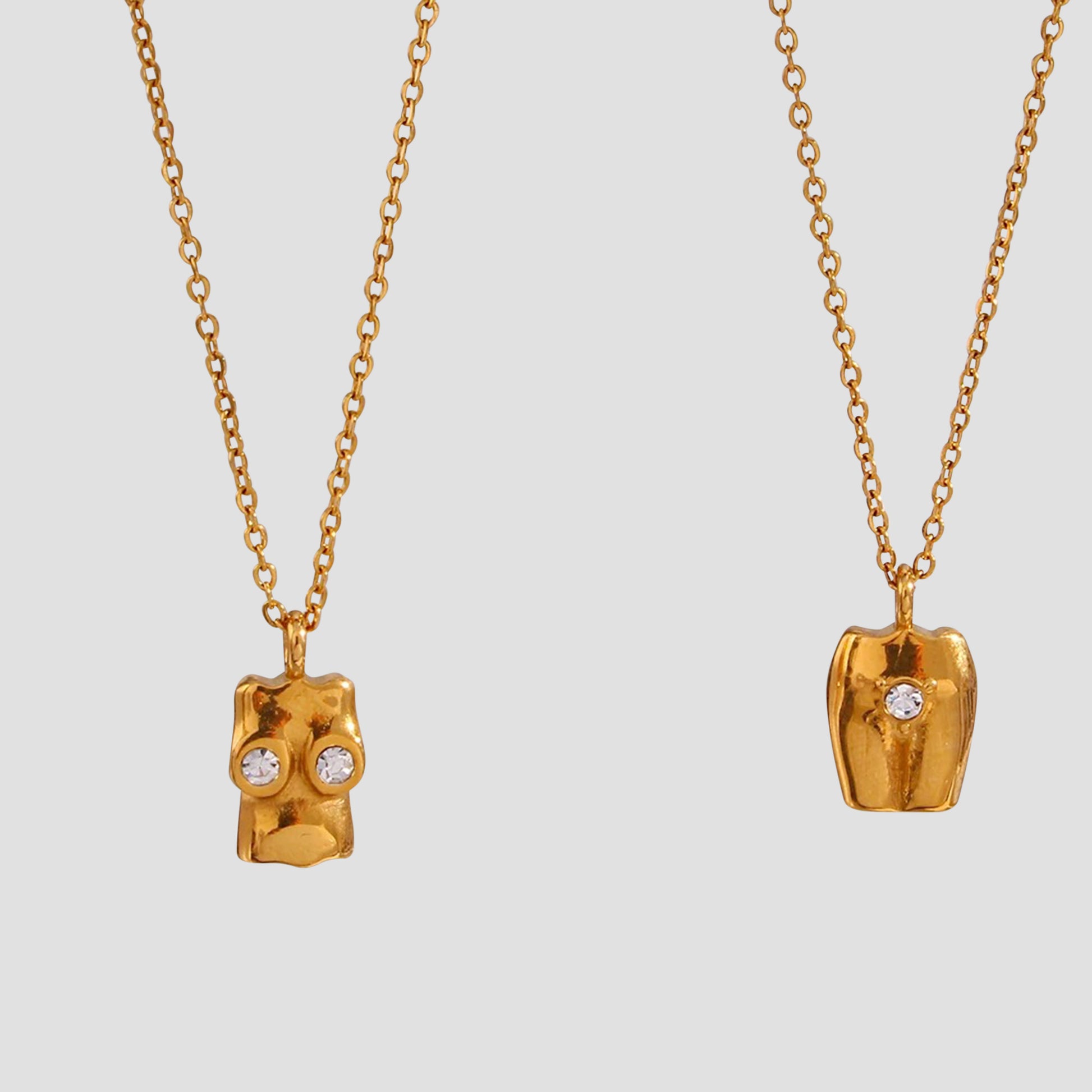 Gold Pendant Necklace-grise-nyc.com